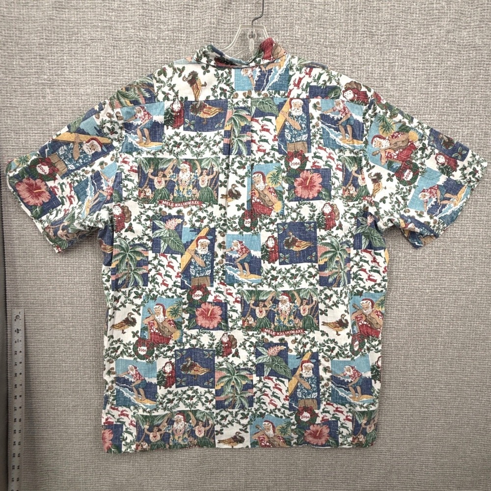 Vtg 2004 Reyn Spooner Mele Kalikimaka Sz 3XL Popover Shirt Hawaiian Christmas